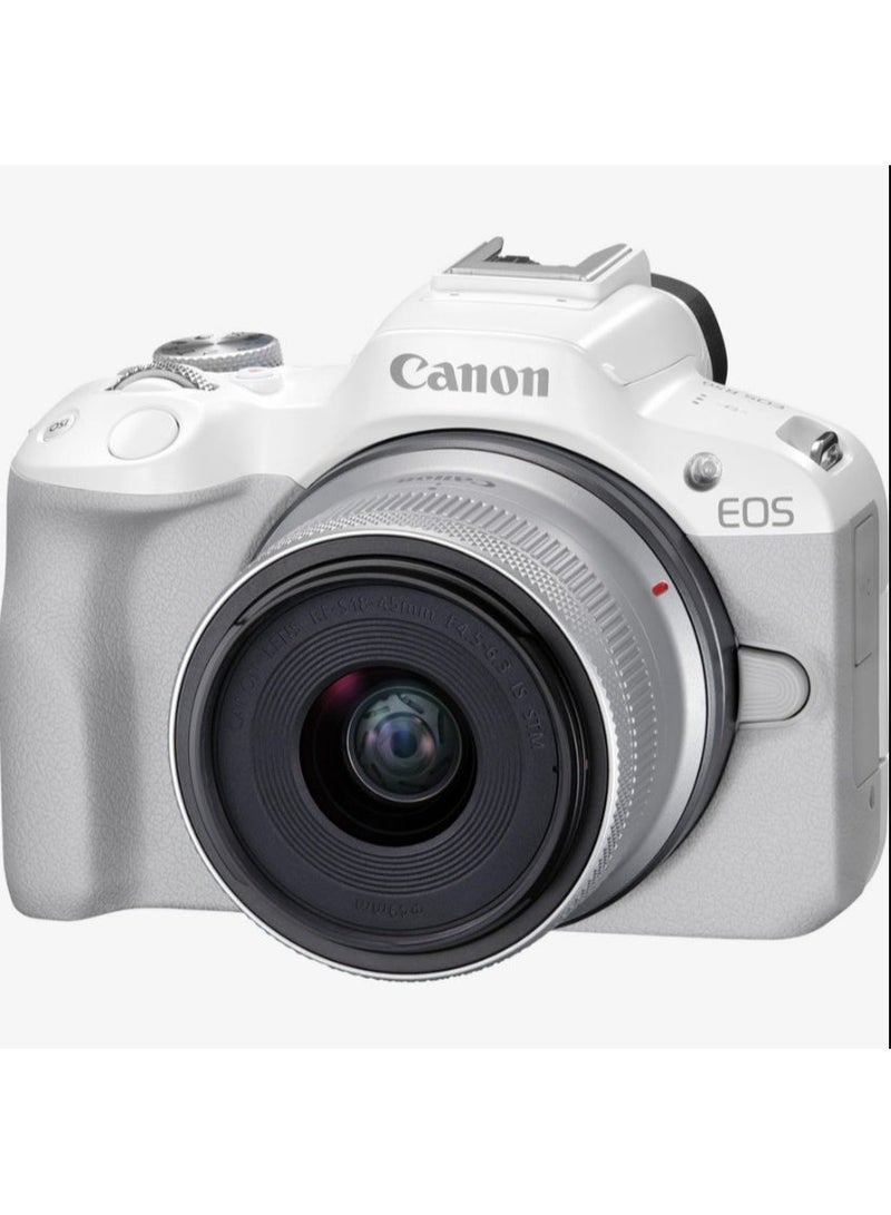 Cannon Canon EOS R50 Mirrorless Camera with RF-S 18-45mm f/4.5-6.3 IS STM Lens Kit – 24.2MP, 4K Video, Wi-Fi & Bluetooth - Image 1